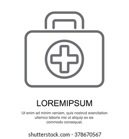 Web line icon. Medical case.
