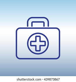 Web line icon. Medical case.