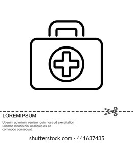 Web line icon. Medical case.