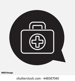Web line icon. Medical case.