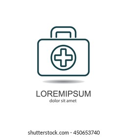 Web line icon. Medical case.