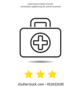 Web line icon. Medical case.