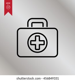Web line icon. Medical case.