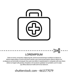 Web line icon. Medical case.