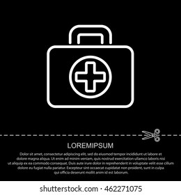 Web line icon. Medical case.
