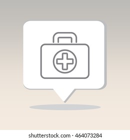 Web line icon. Medical case.