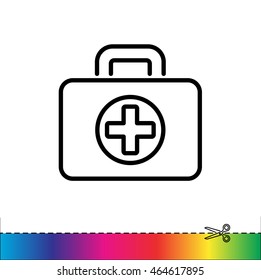 Web line icon. Medical case.