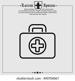 Web line icon. Medical case.