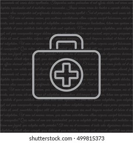 Web line icon. Medical case.