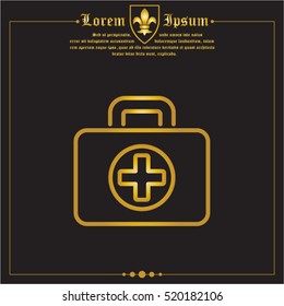 Web line icon. Medical case.