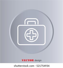 Web line icon. Medical case.