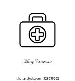 Web line icon. Medical case.
