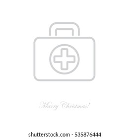 Web line icon. Medical case.