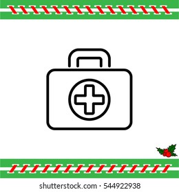 Web line icon. Medical case.