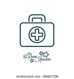 Web line icon. Medical case.