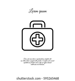 Web line icon. Medical case.