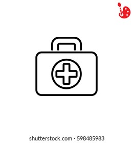 Web line icon. Medical case.