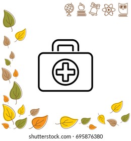 Web line icon. Medical case.