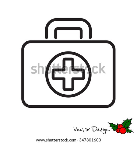 Web line icon. Medical case.