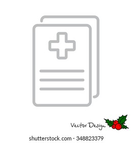 Web line icon. Medical forms, medical certificate