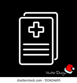 Web line icon. Medical forms, medical certificate