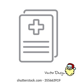 Web line icon. Medical forms, medical certificate