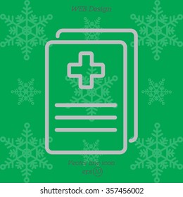Web line icon. Medical forms, medical certificate