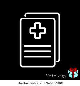 Web line icon. Medical forms, medical certificate