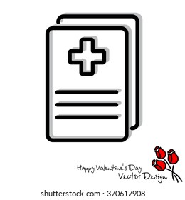Web line icon. Medical forms, medical certificate