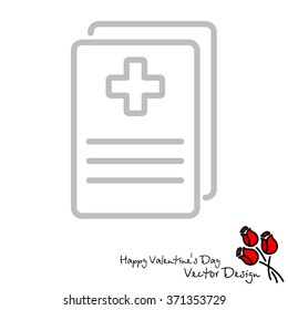 Web line icon. Medical forms, medical certificate