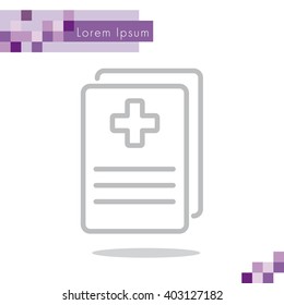 Web line icon. Medical forms, medical certificate