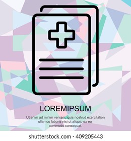 Web line icon. Medical forms, medical certificate