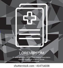 Web line icon. Medical forms, medical certificate