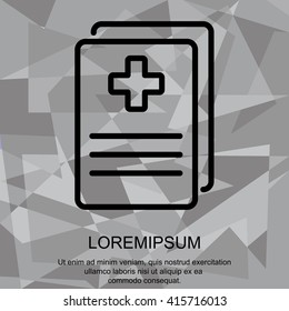 Web line icon. Medical forms, medical certificate