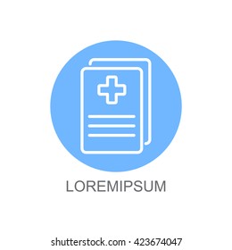 Web line icon. Medical forms, medical certificate