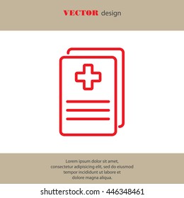 Web line icon. Medical forms, medical certificate