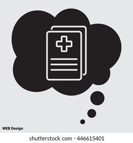 Web line icon. Medical forms, medical certificate