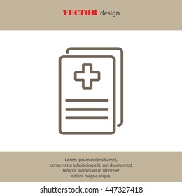 Web line icon. Medical forms, medical certificate