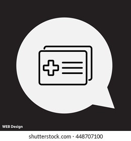 Web line icon. Medical forms, medical certificate