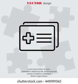 Web line icon. Medical forms, medical certificate