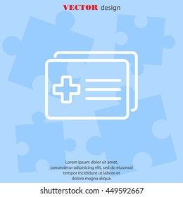 Web line icon. Medical forms, medical certificate