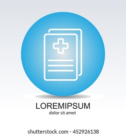 Web line icon. Medical forms, medical certificate