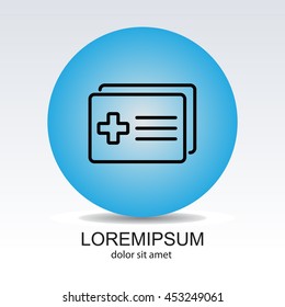 Web line icon. Medical forms, medical certificate