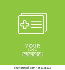 Web line icon. Medical forms, medical certificate