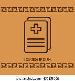 Web line icon. Medical forms, medical certificate