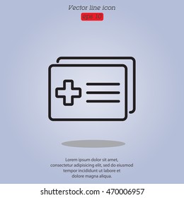 Web line icon. Medical forms, medical certificate