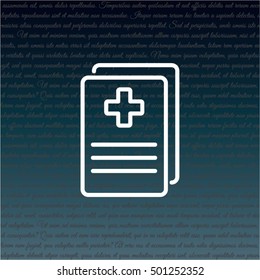Web line icon. Medical forms, medical certificate