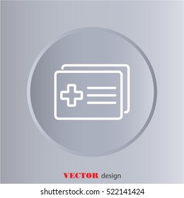Web line icon. Medical forms, medical certificate