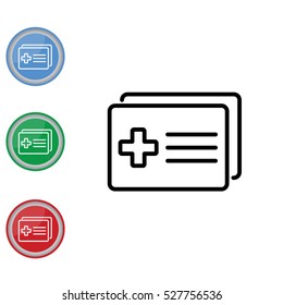 Web line icon. Medical forms, medical certificate