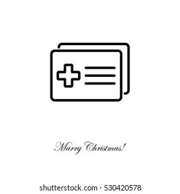 Web line icon. Medical forms, medical certificate